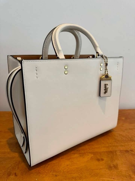 Coach Handbags - Coach 1941 Rogue 30 Chalk White Glovetanned Leather Satchel Bag